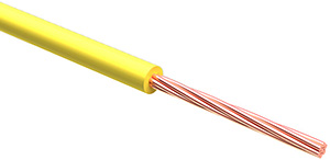 провод автомобильный ПГВА 1 х 0,75 кв.мм CCA желтый - внешний вид