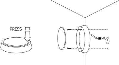led светильник Gauss Hall - монтаж