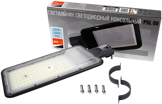 консольный led светильник Jazzway PSL 08 200W - комплктация