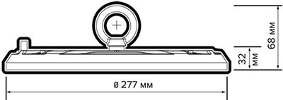 подвесной led светильник Jazzway PHB UFO 10 150w 5000K 90° IP65 - размеры