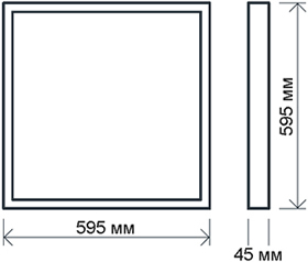 led панель Navigator NLP-PS2-A с БАП - размеры