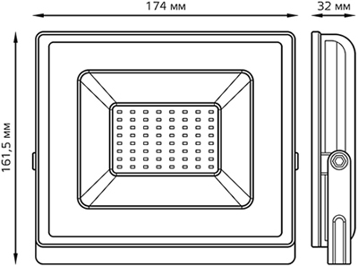 led светильник Gauss 613100250 Elementary G2 - размеры