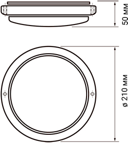led светильник Jazzway PBH-PC2-RA 24w - размеры