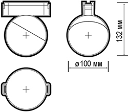 трековый led светильник Jazzway MTR16 3010 - размеры