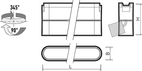 трековый led светильник Jazzway MTR16 11R - размеры