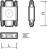 коннектор I-образный для низковольтного накладного шинопровода Jazzway MTR16 - размеры