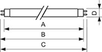 лампы люминесцентные Philips TLD - размеры
