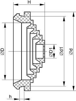 сальник гофрированный IEK - размеры