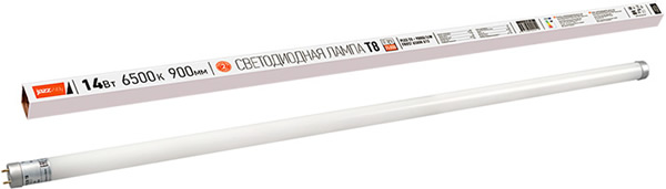 линейная led лампа Jazzway PLED T8-900GL 14w Frost 6500K G13 - внешний вид + упаковка