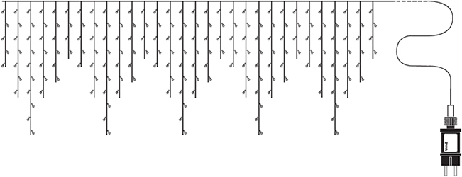 led гирлянда Uniel ULD-B20007-480/DTA/RC White IP44 - схема гирлянды