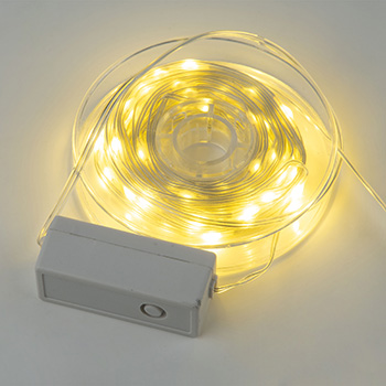 led гирлянда Uniel ULD-S1000-100/DTA Warm White IP20 Dew Band - включенная