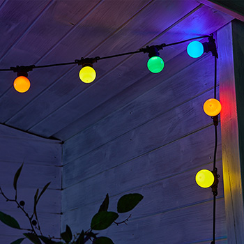 гирлянда Uniel UDL-K121 10/E27/5M 5C IP65 Black Belt-Light - пример использования