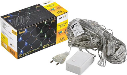 led гирлянда-сеть IEK LGDB410-3-160-L1-T-S-44 - внешний вид + упаковка