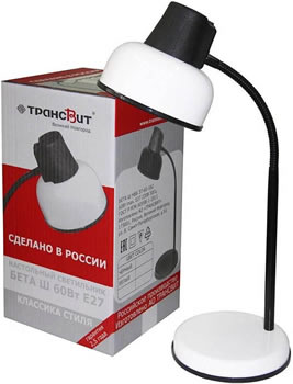 светильник настольный "Трансвит" Бета-Ш белый - упаковка