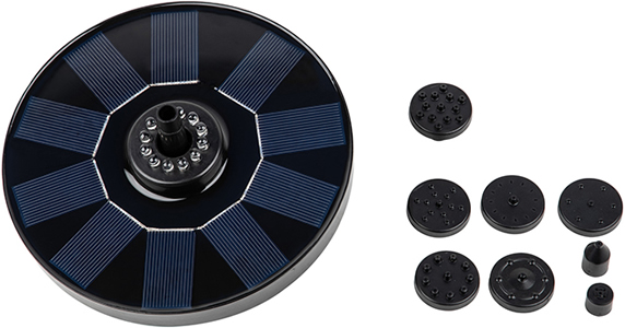 плавающий садовый led светильник-фонтан Uniel USL-S-825/PT180 RGB Fountain - насадки в комплекте