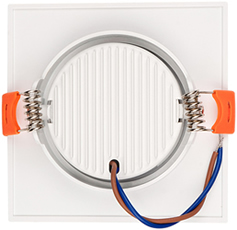 встраиваемый led светильник Jazzway PSP-S 411 1x8W 4000K 40° White IP40 Cardan - вид с тыльной стороны