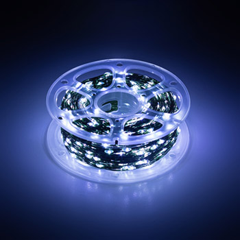 led гирлянда-нить "Эра" ENIN-1000W на катушке - включенная