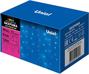 led гирлянда Uniel ULD-B1805-048/DTA Multi IP20 - упаковка