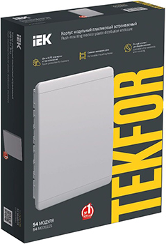 корпус пластиковый встраиваемый Tekfor ЩРВ-П-54 IP41 IEK с белой дверью - упаковка