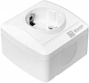 розетка 1-местная EKF EQR16-029-30-54 "Владивосток" - внешний вид