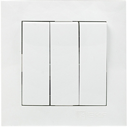 выключатель 3-клавишный EKF EWV10-024-10 "Валенсия" - внешний вид