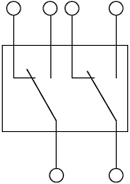 переключатель 2-клавишный EKF EWV10-027-10 "Валенсия" - схема подключения