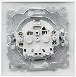 розетка 1-местная EKF EWR16-028-10 "Валенсия" - вид с тыльной стороны