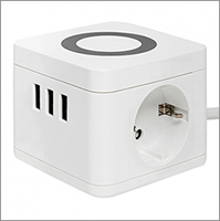 удлинитель 2-местный 1,3м EKF UBA-CUB-3-WC "Куб" - внешний вид