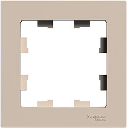 рамка 1-постовая Systeme Electric AtlasDesign, песочный - внешний вид