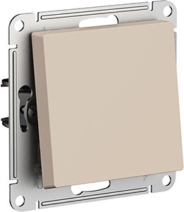 переключатель 1-клавишный Systeme Electric AtlasDesign, песочный - внешний вид