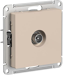 розетка ТВ оконечная Systeme Electric AtlasDesign, песочный - внешний вид