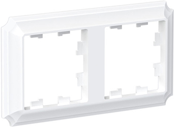 рамка 2-постовая Systeme Electric AtlasDesign Antique белый - внешний вид