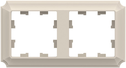 рамка 2-постовая Systeme Electric AtlasDesign Antique бежевый - внешний вид