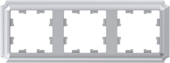 рамка 3-постовая Systeme Electric AtlasDesign Antique алюминий - внешний вид