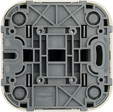 выключатель 2-клавишный Legrand 782232 Quteo слоновая кость - вид с тыльной стороны