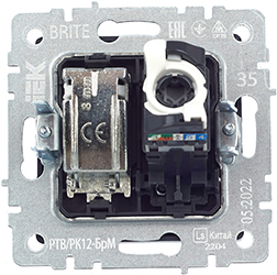розетка двойная TV+RJ45 IEK РТВ/РК12-БрМ Brite - вид с тыльной стороны