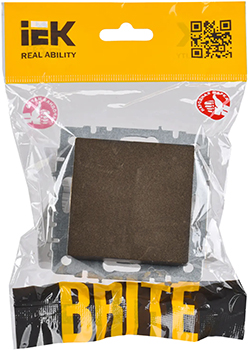 выключатель 1-клавишный IEK ВС10-1-0-БрТБ Brite - упаковка