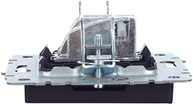 розетка ТВ оконечная IEK РТВ11-0-БрЧ Brite - вид сбоку