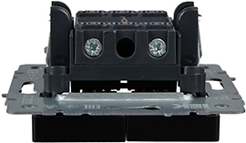 выключатель 2-клавишный проходной IEK ВС10-2-6-БрЧ Brite - вид сбоку