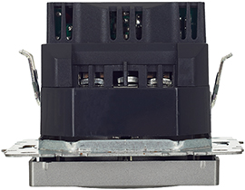 розетка 1-местная IEK РЮш10-2-БрГ Brite - вид сбоку