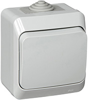 выключатель 1-клавишный Systeme Electric "Этюд" IP44 открытой установки - внешний вид