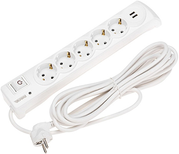 фильтр сетевой 5-местный 5м Kranz 13-4701 - внешний вид