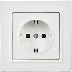 розетка 1-местная IEK РСР14-1-0-БрБ Brite - внешний вид