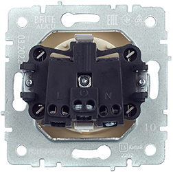 розетка 1-местная IEK РС11-1-0-БрКр Brite - вид с тыльной стороны