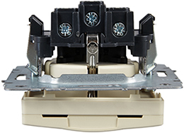 розетка 1-местная IEK РСбш10-3-БрКр Brite - вид сбоку