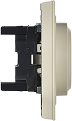 розетка 2-местная IEK РС12-3-БрКр Brite - вид сбоку