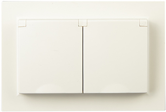 розетка 2-местная IEK РСбш12-3-44-БрКр Brite - внешний вид