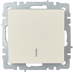 выключатель 1-клавишный проходной IEK ВС10-1-7-БрКр Brite - внешний вид