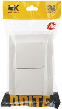 розетка 2-местная IEK РСбш12-3-44-БрЖ Brite - упаковка