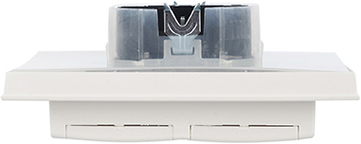 розетка 2-местная IEK РСбш12-3-44-БрЖ Brite - вид сбоку